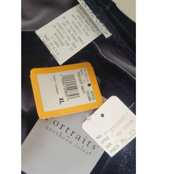 Portraits By Northern Isles Skirt Womens X-Large Velvet Long Twilight Navy NWT - Picture 7 of 8